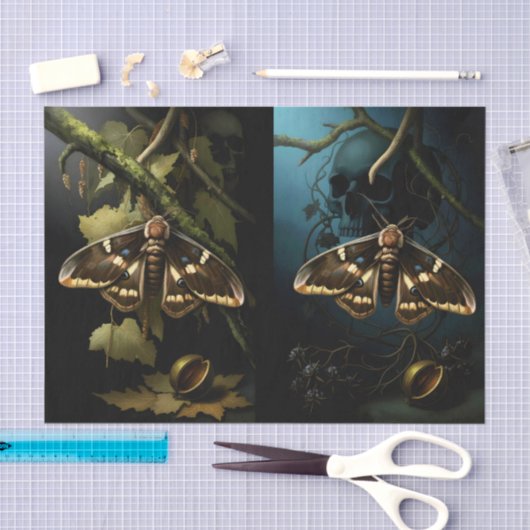Papier Mousseline Illustration de papillon de forêt découpée (Artisanat)