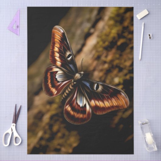 Papier Mousseline Illustration de papillon de forêt découpée (Artisanat)