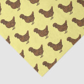 Papier Mousseline Illustration de poulet à la polis chamois (Détail)