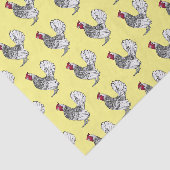 Papier Mousseline Illustration de poulet Sebright (Détail)
