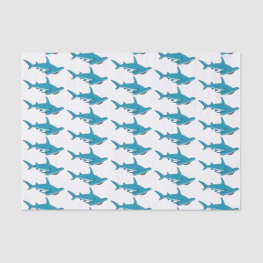 Papier Mousseline Illustration de requin marteau (Recto)