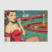 Papier Mousseline Illustration de Retro Casino Pop Art (Recto)