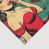 Papier Mousseline Illustration de Retro Casino Pop Art (Détail)