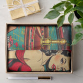 Papier Mousseline Illustration de Retro Casino Pop Art (Cadeau)