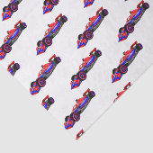 Papier Mousseline Illustration de voiture de course professionnelle (Détail)