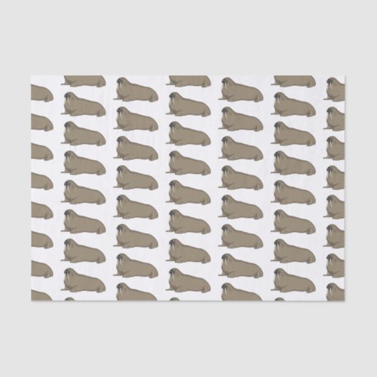 Papier Mousseline Illustration de Walrus (Recto)