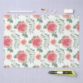 Papier Mousseline Illustration des aquarelles roses (Artisanat)