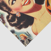 Papier Mousseline Illustration d'Halloween pour fille vintage (Détail)