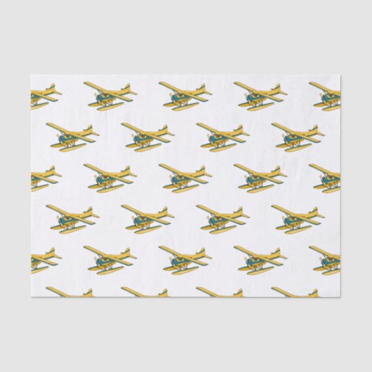 Papier Mousseline Illustration d'hydravion (Recto)