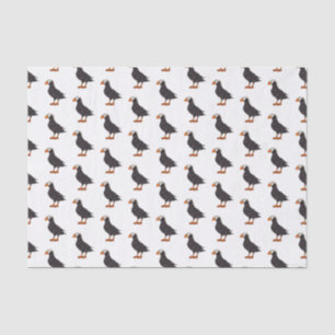 Papier Mousseline Illustration d'oiseau bouffon touffu