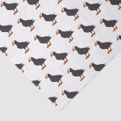 Papier Mousseline Illustration d'oiseau bouffon touffu (Détail)