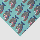 Papier Mousseline Illustration drôle de piranha affamée (Détail)