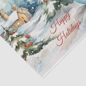 Papier Mousseline Illustration du bonhomme de neige de Noël (Détail)