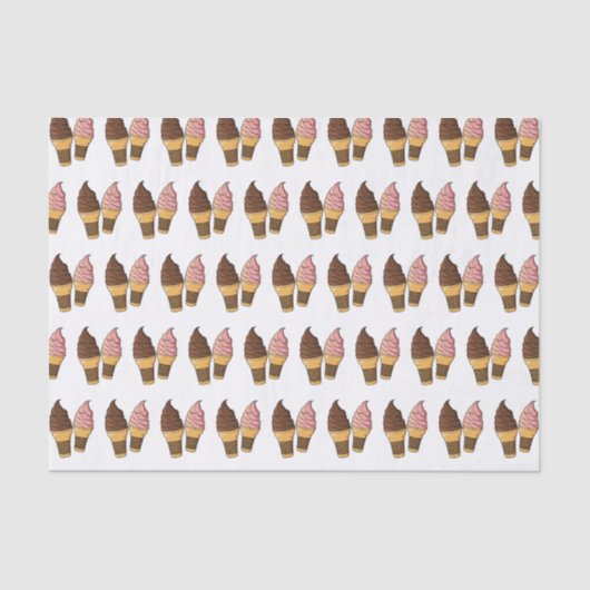 Papier Mousseline Illustration du cône de crème glacée (Recto)
