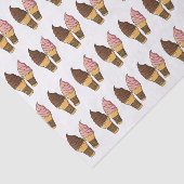 Papier Mousseline Illustration du cône de crème glacée (Détail)