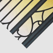 Papier Mousseline Illustration du coucher de soleil en verre tendu G (Détail)