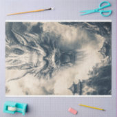 Papier Mousseline Illustration du dragon chinois épopé Découpage (Artisanat)