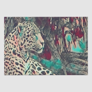 Papier Mousseline Illustration du Jaguar au repos puissant