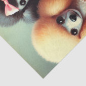 Papier Mousseline Illustration du mignon caniche (Détail)