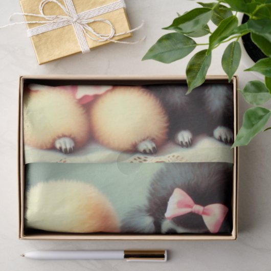 Papier Mousseline Illustration du mignon caniche (Cadeau)