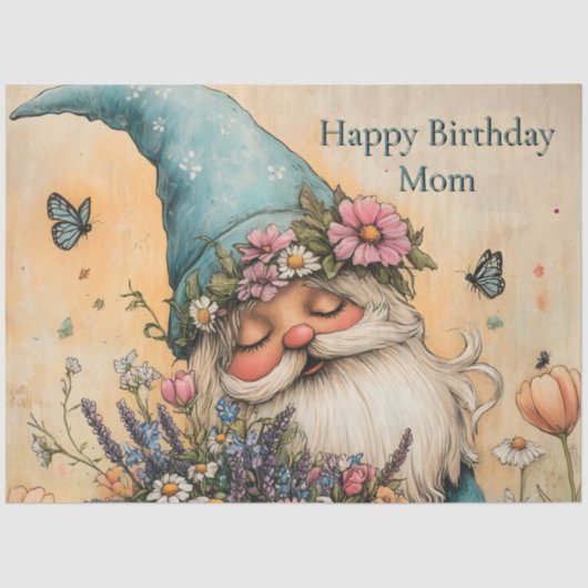 Papier Mousseline Illustration du modèle Flower personnalisable (Recto)