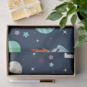 Papier Mousseline Illustration du Motif spatial (Cadeau)