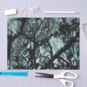 Papier Mousseline Illustration du paysage de la forêt foncée (Artisanat)