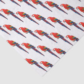 Papier Mousseline Illustration du perroquet de macaw Scarlet (Détail)