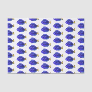 Papier Mousseline Illustration du poisson de la cuve bleue