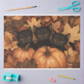 Papier Mousseline Illustration du trio de Kitten noir (Artisanat)