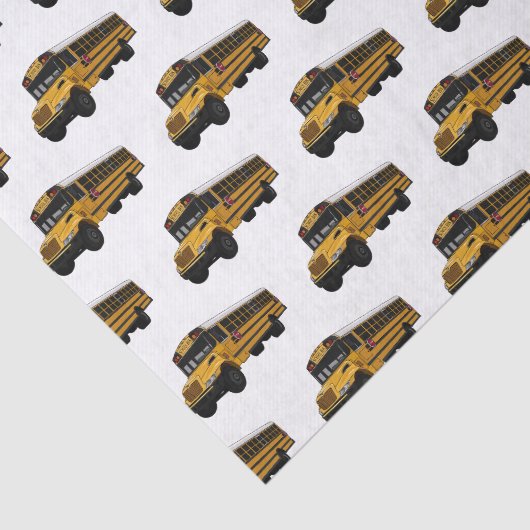 Papier Mousseline Illustration d'un autobus scolaire (Détail)