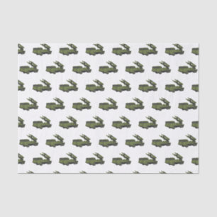 Papier Mousseline Illustration d'un camion de missiles militaires