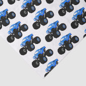 Papier Mousseline Illustration d'un camion monstre bleu mou (Détail)