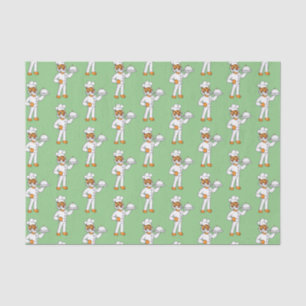 Papier Mousseline Illustration d'un chef tigre drôle et mignon