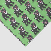 Papier Mousseline Illustration d'un diable de Tasmanie affamé (Détail)