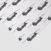 Papier Mousseline Illustration d'un hélicoptère de l'armée de Chinoo (Détail)