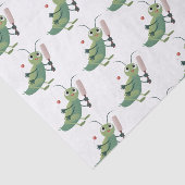 Papier Mousseline Illustration d'un insecte du cricket vert mou (Détail)
