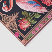 Papier Mousseline Illustration d'un Rose de Flamant rose rose (Détail)