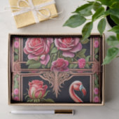 Papier Mousseline Illustration d'un Rose de Flamant rose rose (Cadeau)