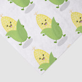 Papier Mousseline Illustration d'une caricature de maïs joyeux (Détail)