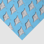 Papier Mousseline Illustration d'une caricature de poisson stingray (Détail)