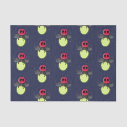 Papier Mousseline Illustration d'une luciole à éclair mignon (Recto)