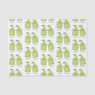 Papier Mousseline Illustration d'une paire de poires mignonne