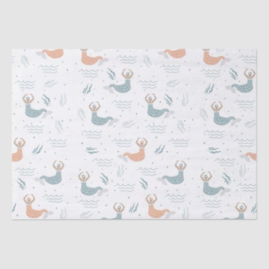 Papier Mousseline Illustration d'une sirène de danse personnalisée (Recto)