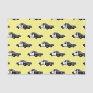 Papier Mousseline Illustration d'une voiture de police