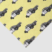 Papier Mousseline Illustration d'une voiture de police (Détail)