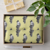 Papier Mousseline Illustration d'une voiture de police (Cadeau)