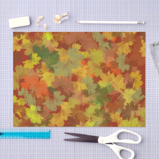 Papier Mousseline Illustration Feuilles d'automne (Artisanat)
