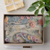 Papier Mousseline Illustration florale des éléphants (Cadeau)