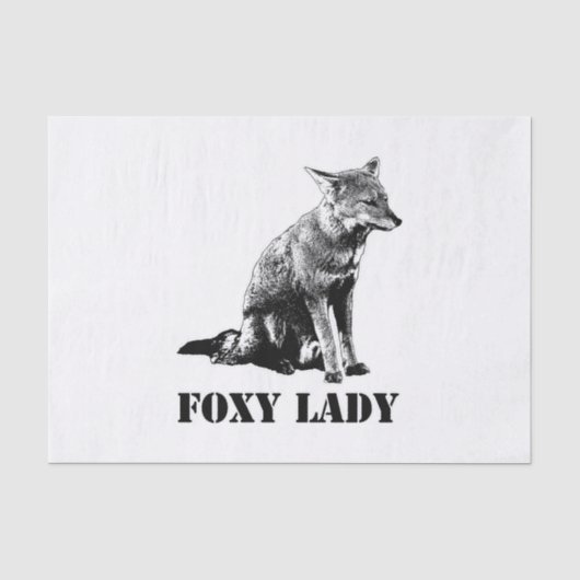 Papier Mousseline Illustration Foxy lady (Recto)